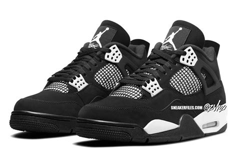 jordan 4s black and white.